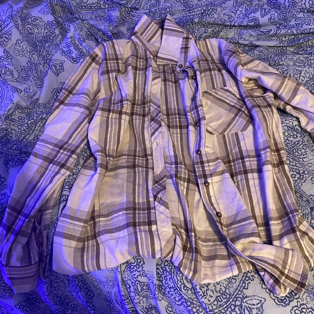 tan plaid flannel